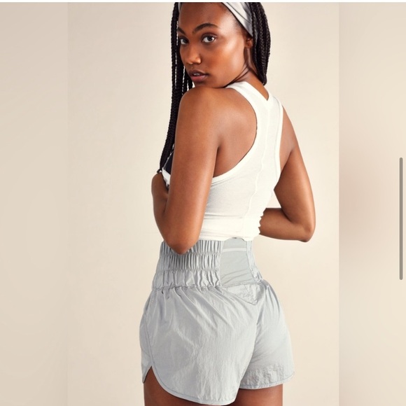 FP Movement Free People Womens Size L The Way Home High Rise Shorts Arctic Mist - Picture 2 of 16